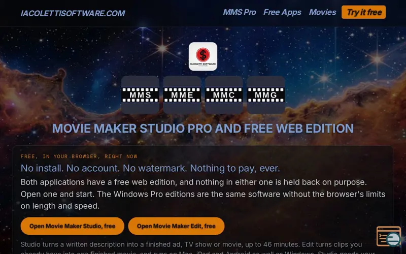 Screenshot of Movie Maker Studio Pro 7.3