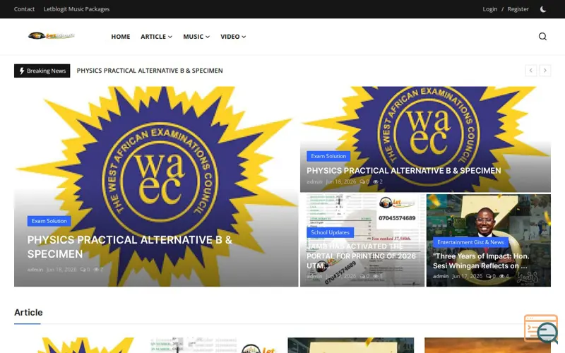 Screenshot of Letblogit