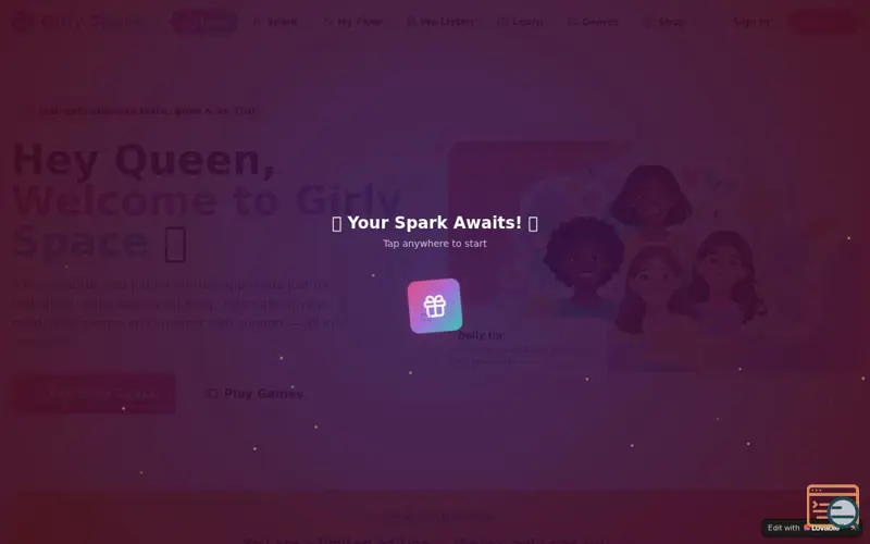 Screenshot of Girly Space