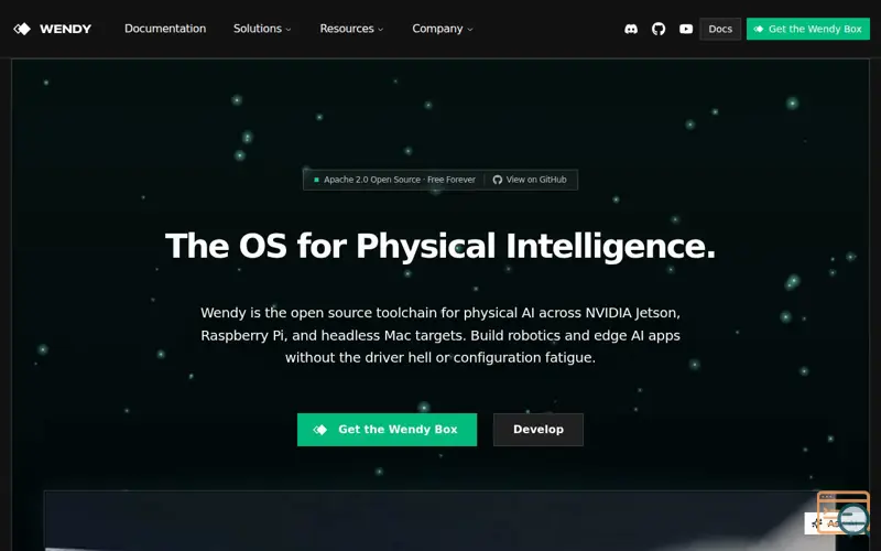 Screenshot of WendyOS