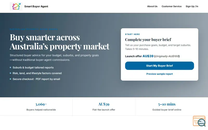 Screenshot of Smart Buyer Agent | Australia