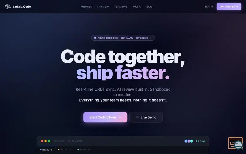 Screenshot of Collab.Code