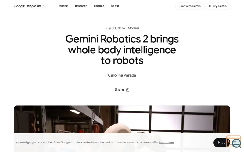Screenshot of Gemini Robotics 2, a launch using Google App Engine