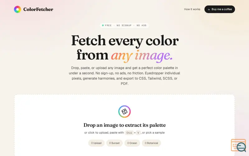 Screenshot of ColorFetcher