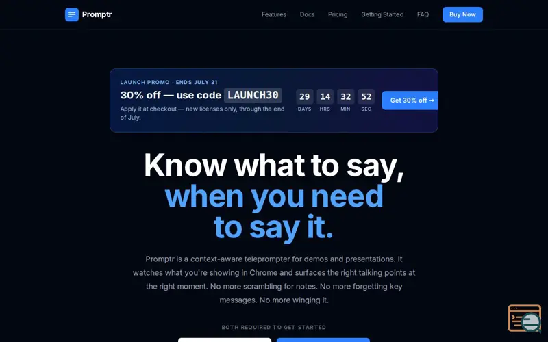 Screenshot of Promptr 