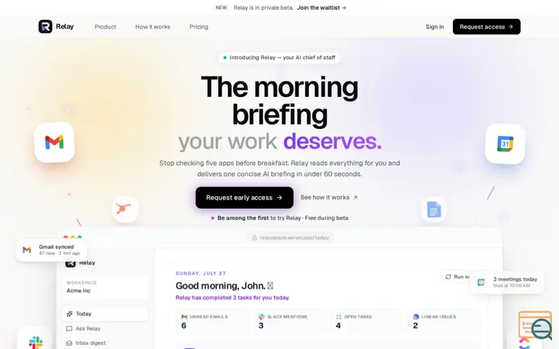 Screenshot of Relay
