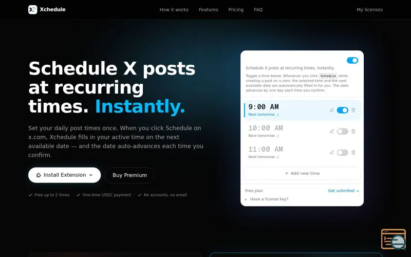 Screenshot of Xchedule