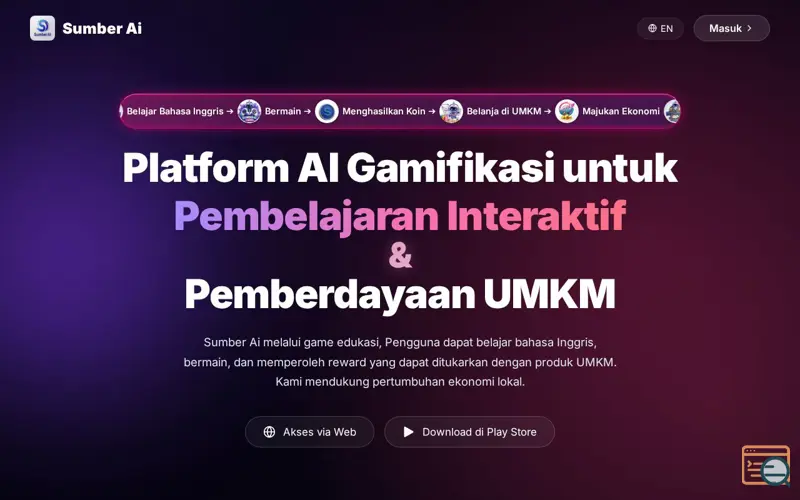 Screenshot of Sumber Ai