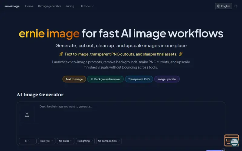 Screenshot of Ernie Image 2 AI