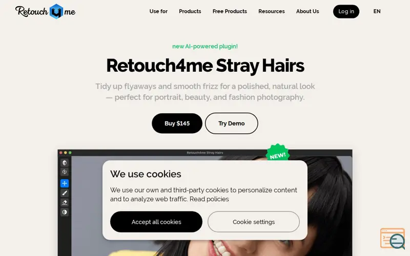 Screenshot of Retouch4me Stray Hairs