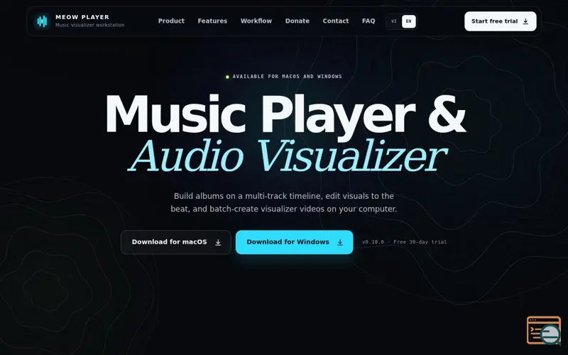 Screenshot of Meow Player — Music Visualizer
