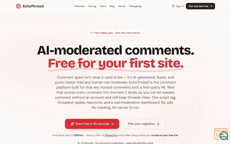 Screenshot of EchoThread