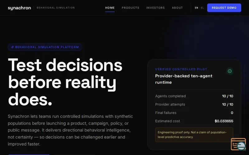 Screenshot of Synachron