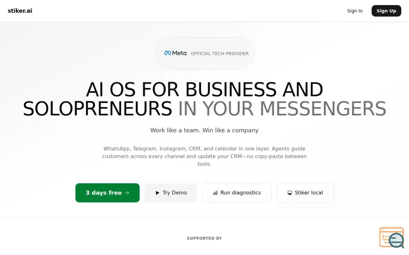 Screenshot of Stiker.ai