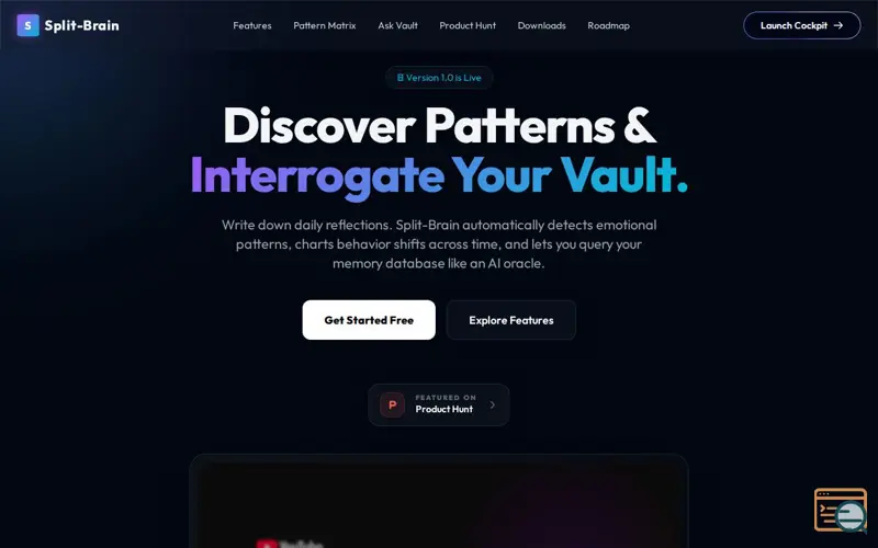 Screenshot of SplitBrain