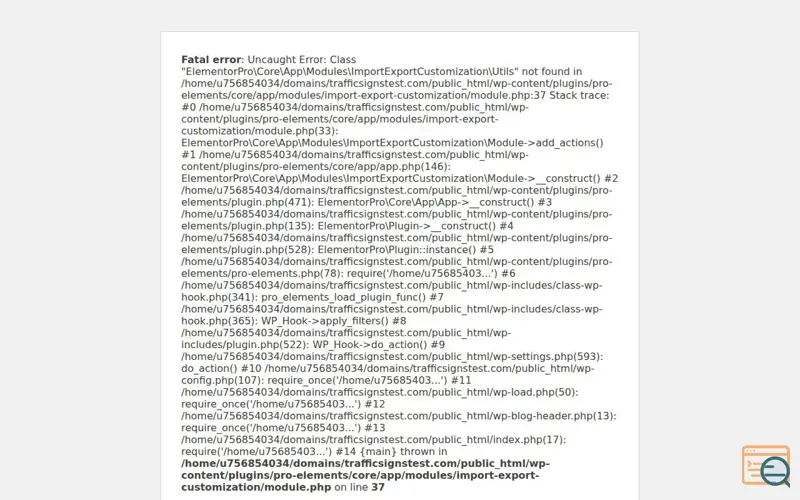Screenshot of Traffic Signs Test