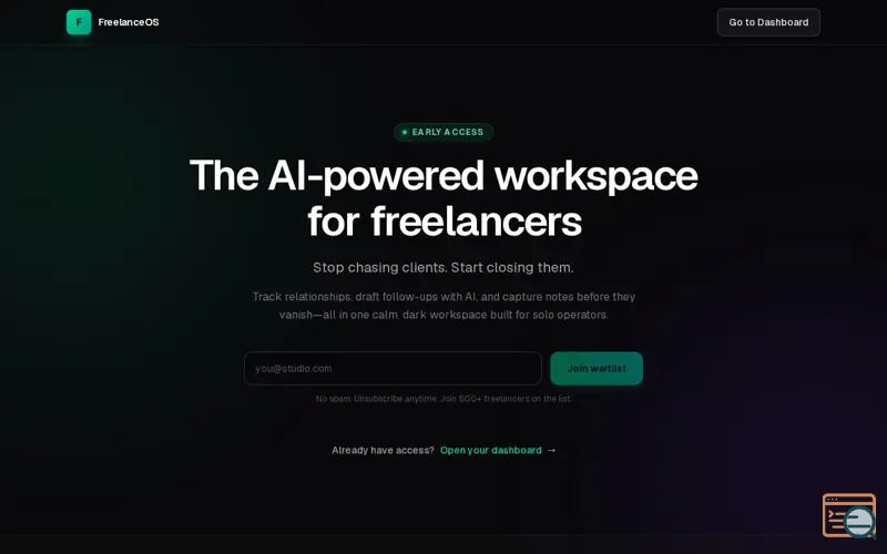 Screenshot of  FreelanceOS
