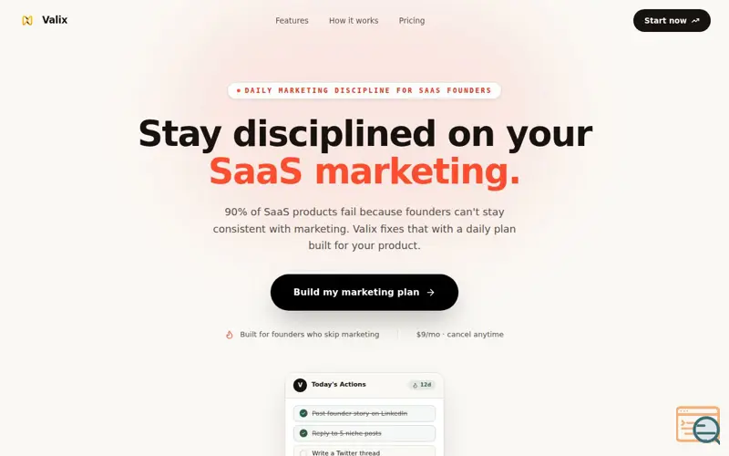 Screenshot of Valix