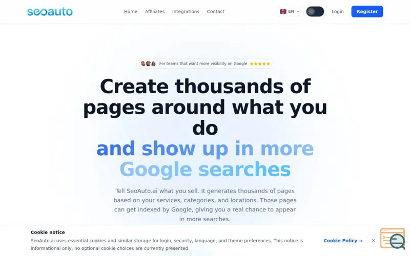 Screenshot of SeoAuto.ai