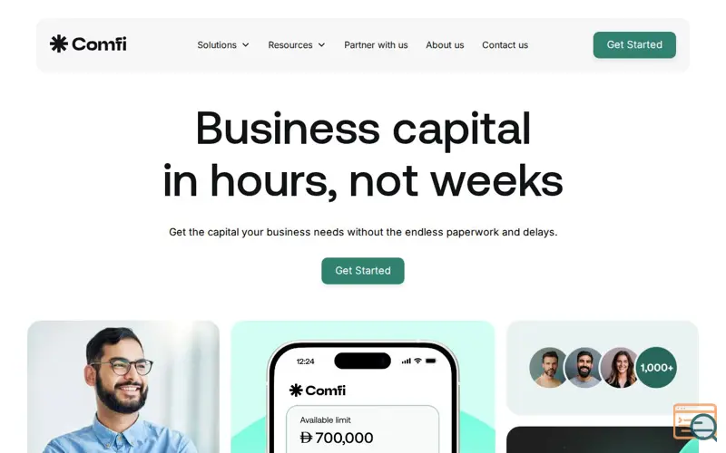 Screenshot of Comfi