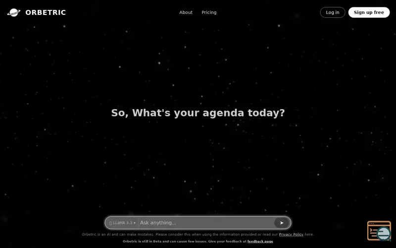 Screenshot of Orbetric