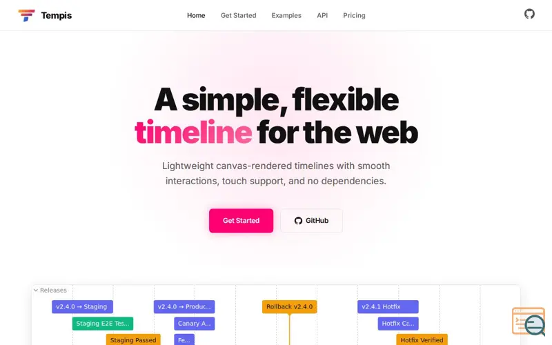 Screenshot of Tempis Timeline