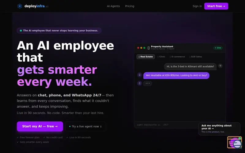 Screenshot of Deployinfra