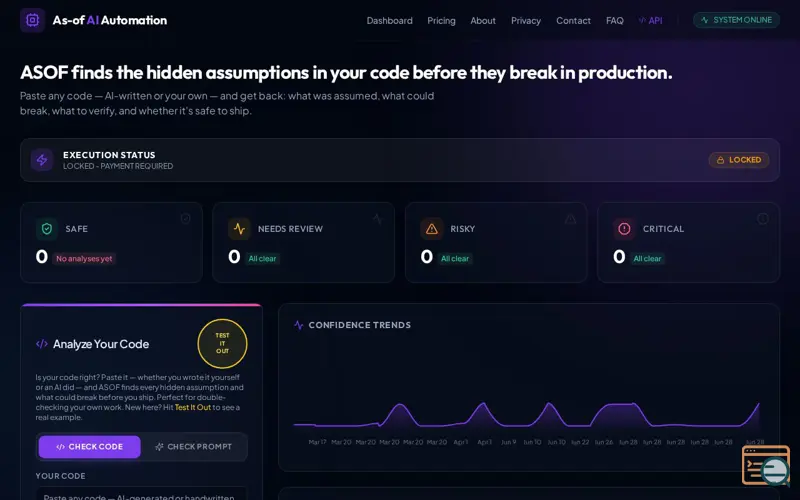 Screenshot of ASOF.ai Automation 