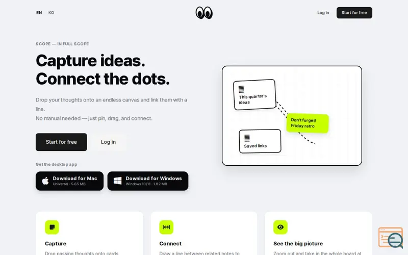 Screenshot of Scope