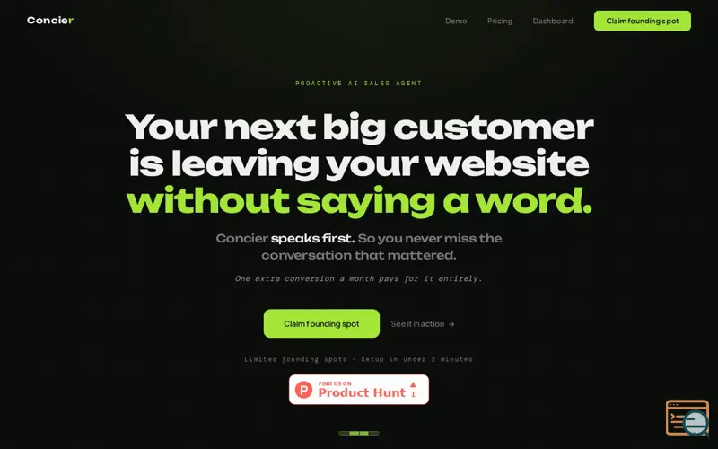 Screenshot of Concier