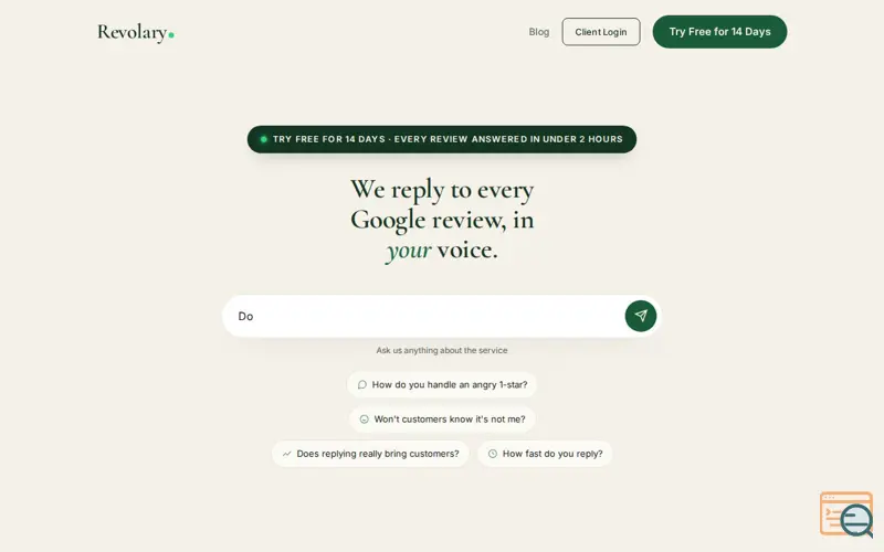 Screenshot of Revolary