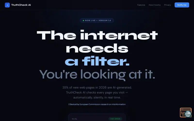 Screenshot of truthcheck-ai