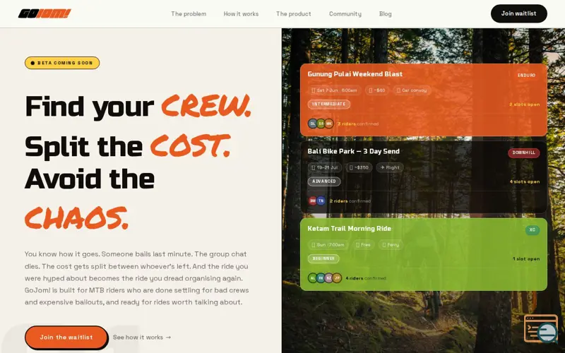 Screenshot of GoJom! 
