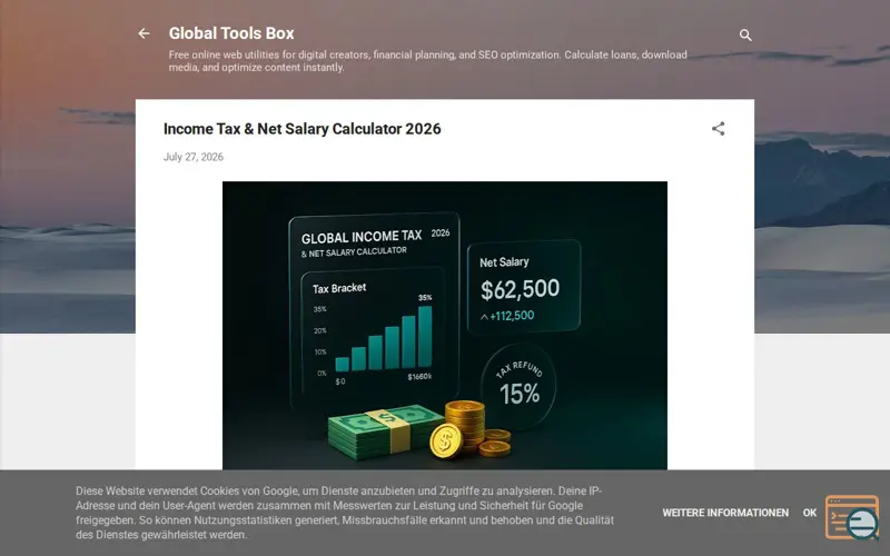 Screenshot of Income Tax & Salary Calculator 2026