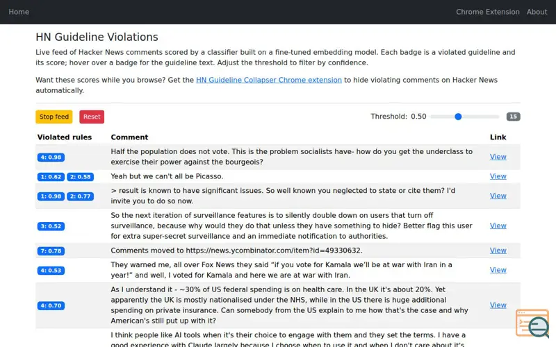 Screenshot of Classify