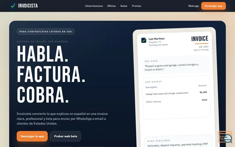 Screenshot of Invoicista