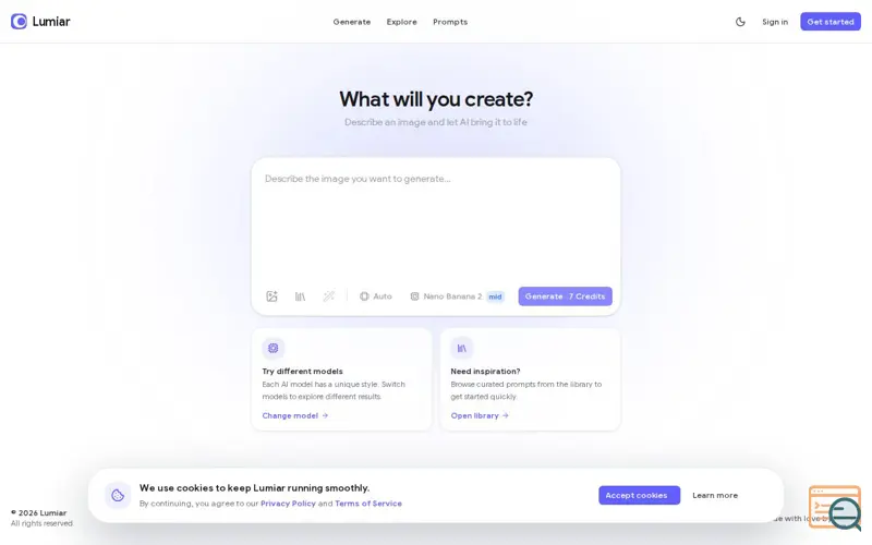 Screenshot of Lumiar