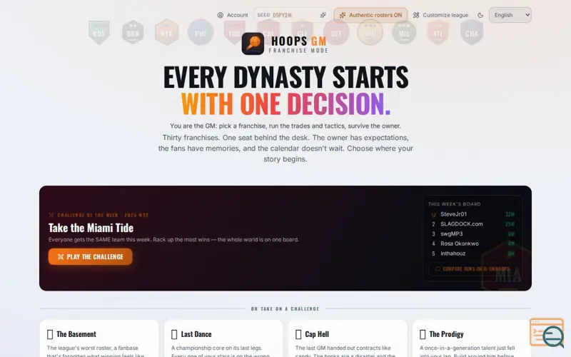 Screenshot of Hoops-gm