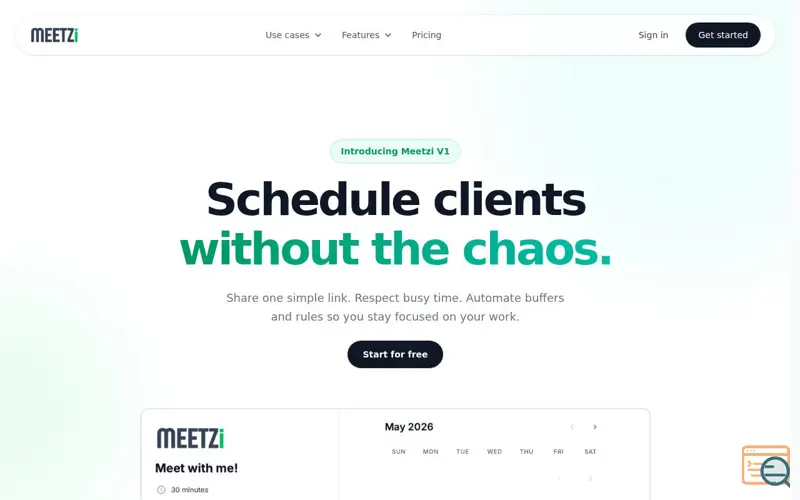 Screenshot of Meetzi
