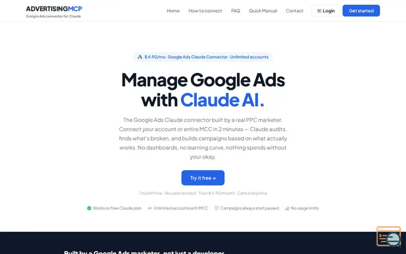 Screenshot of AdvertisingMCP