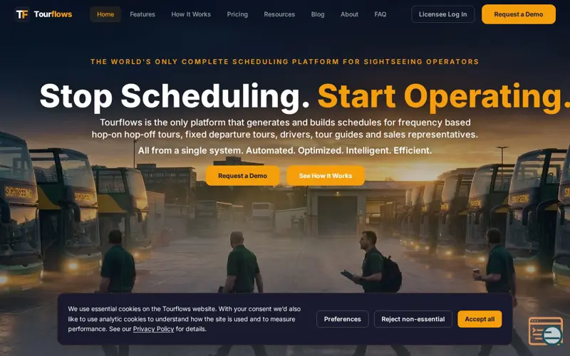 Screenshot of Tourflows