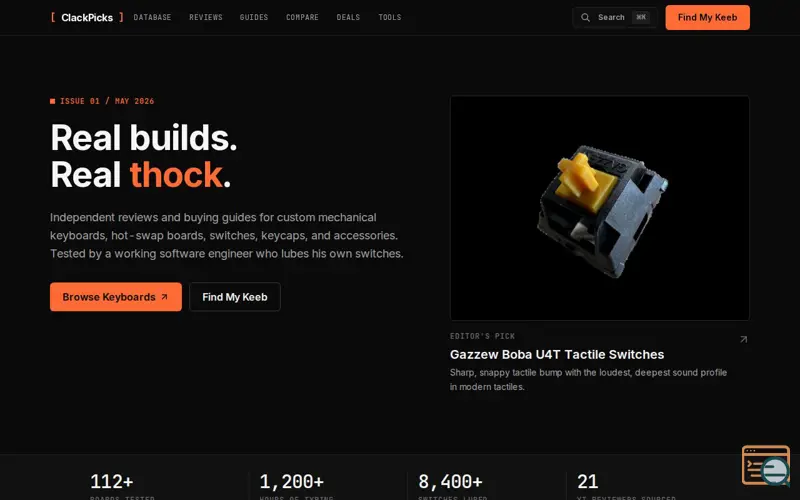 Screenshot of ClackPicks