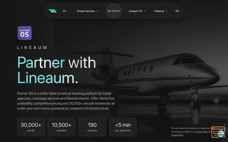 Screenshot of Lineaum PartnerOS