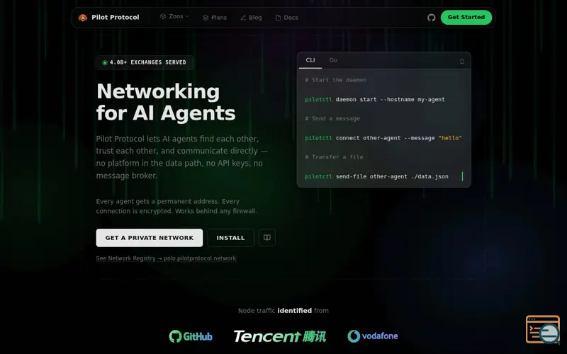 Screenshot of Pilot Protocol