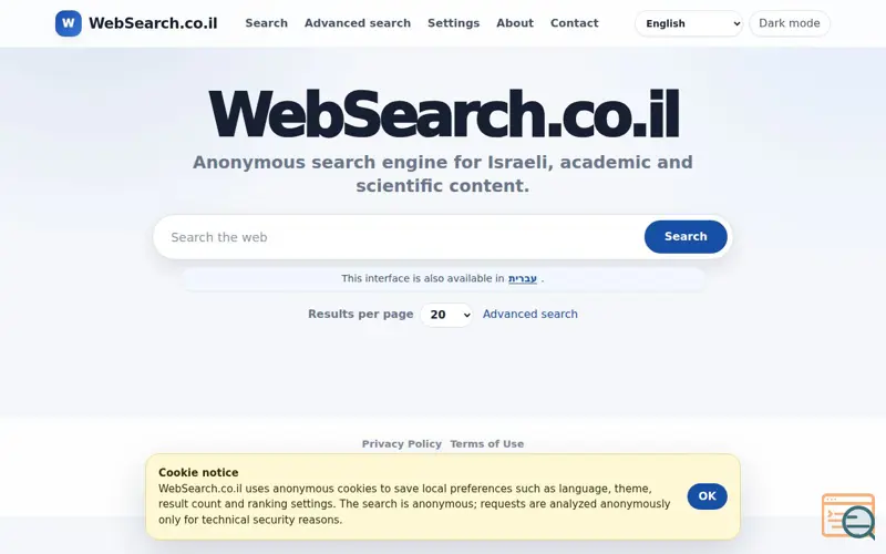 Screenshot of Websearch