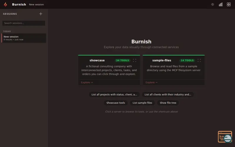 Screenshot of Burnish-demo