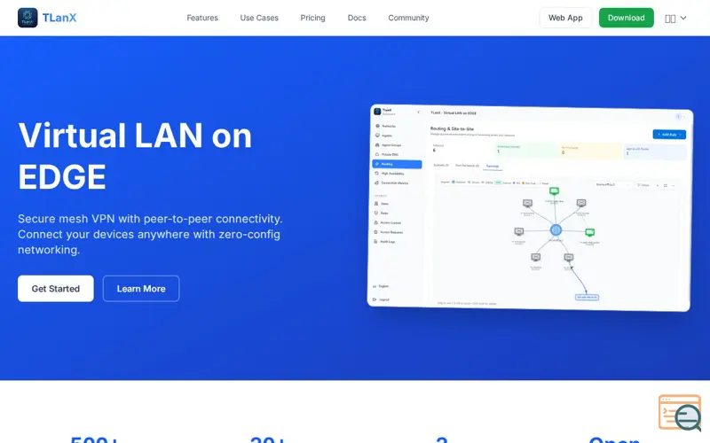 Screenshot of TLanX