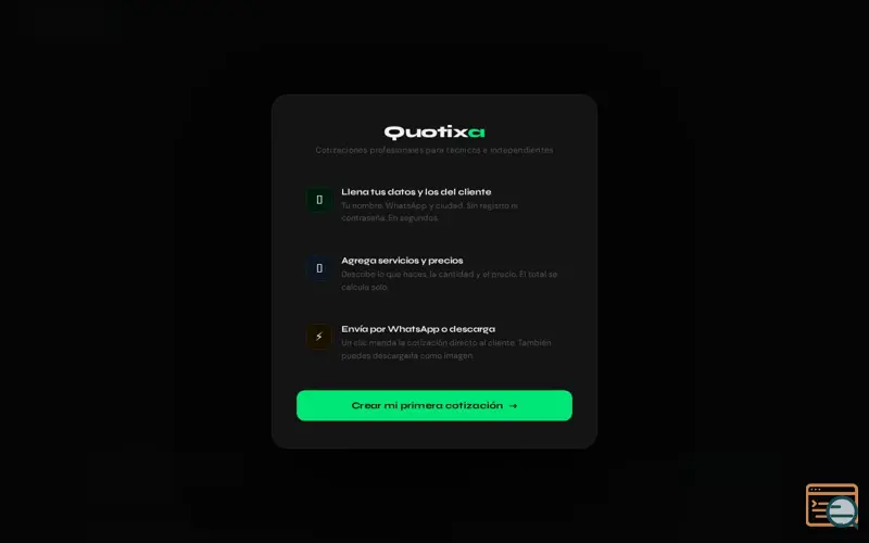 Screenshot of Quotixa