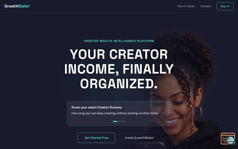 Screenshot of GrowthWallet