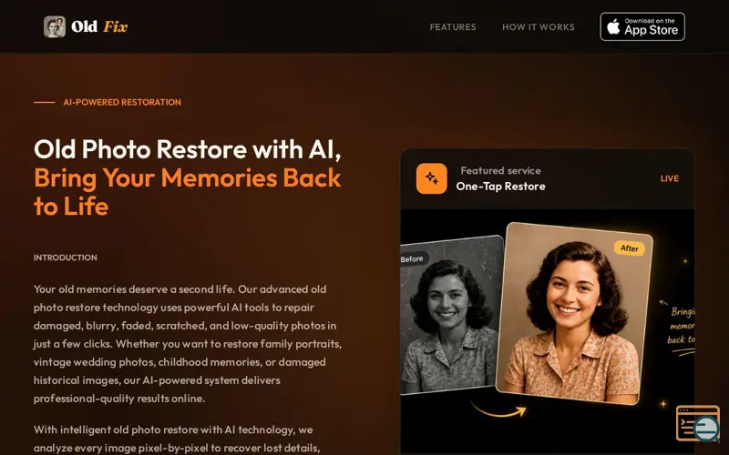 Screenshot of Old Photo Restore